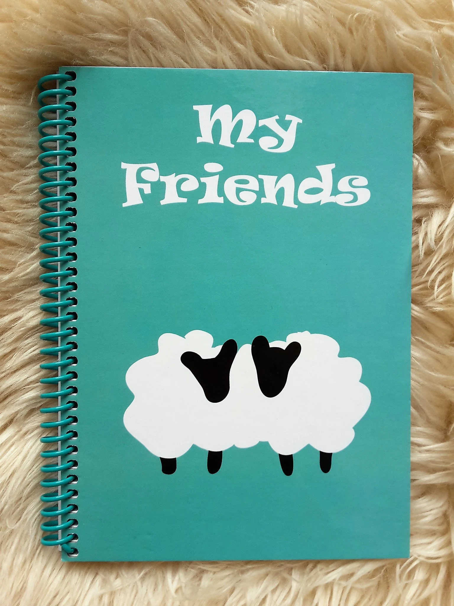 Green Hard Cover Note Book Printed Friends Forever A4