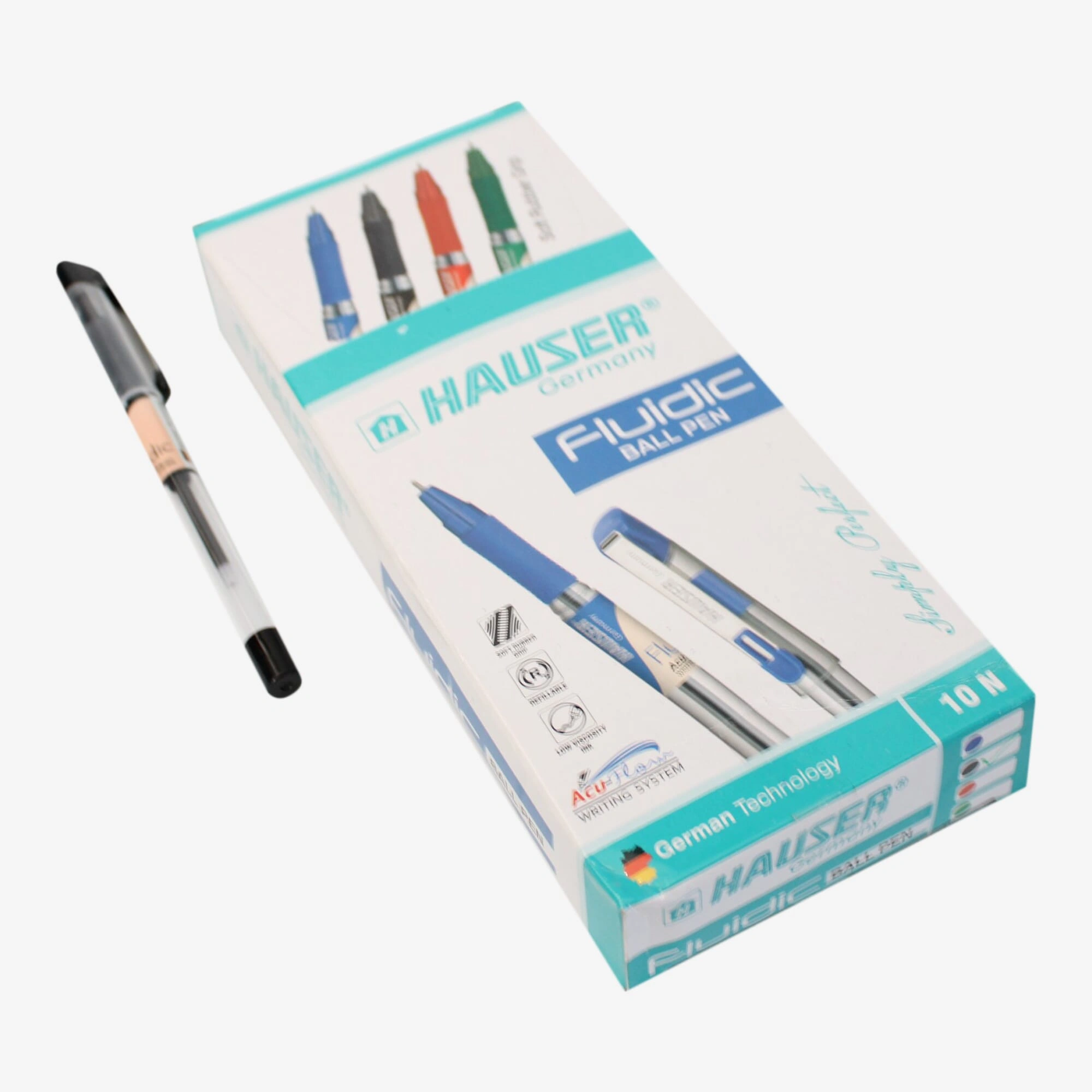 Multicolor Hauser Germany Fluidic Ball Pen 10Pcs