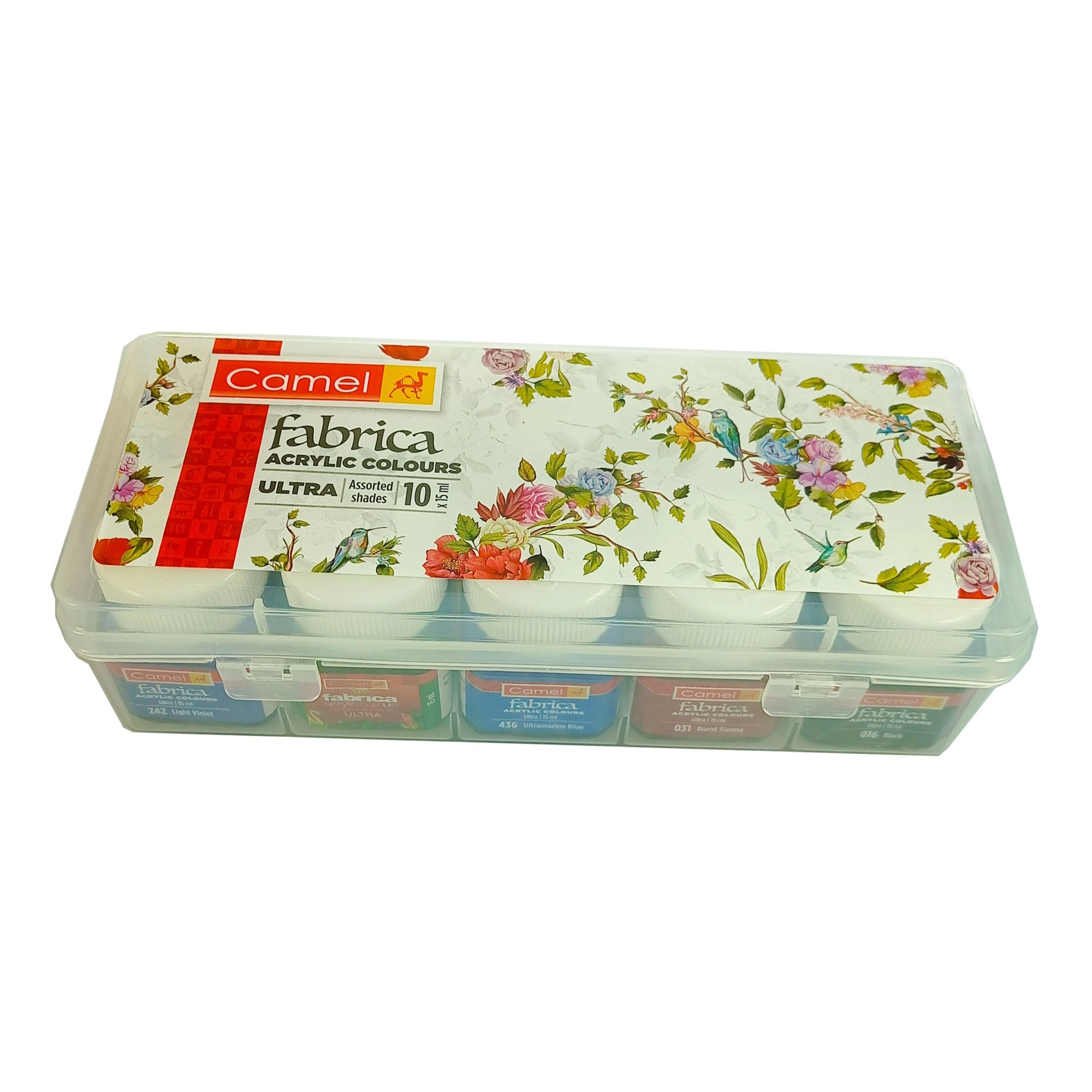 Camel Fabrica Acrylic Colours 10 Shades (1 box) 15ml