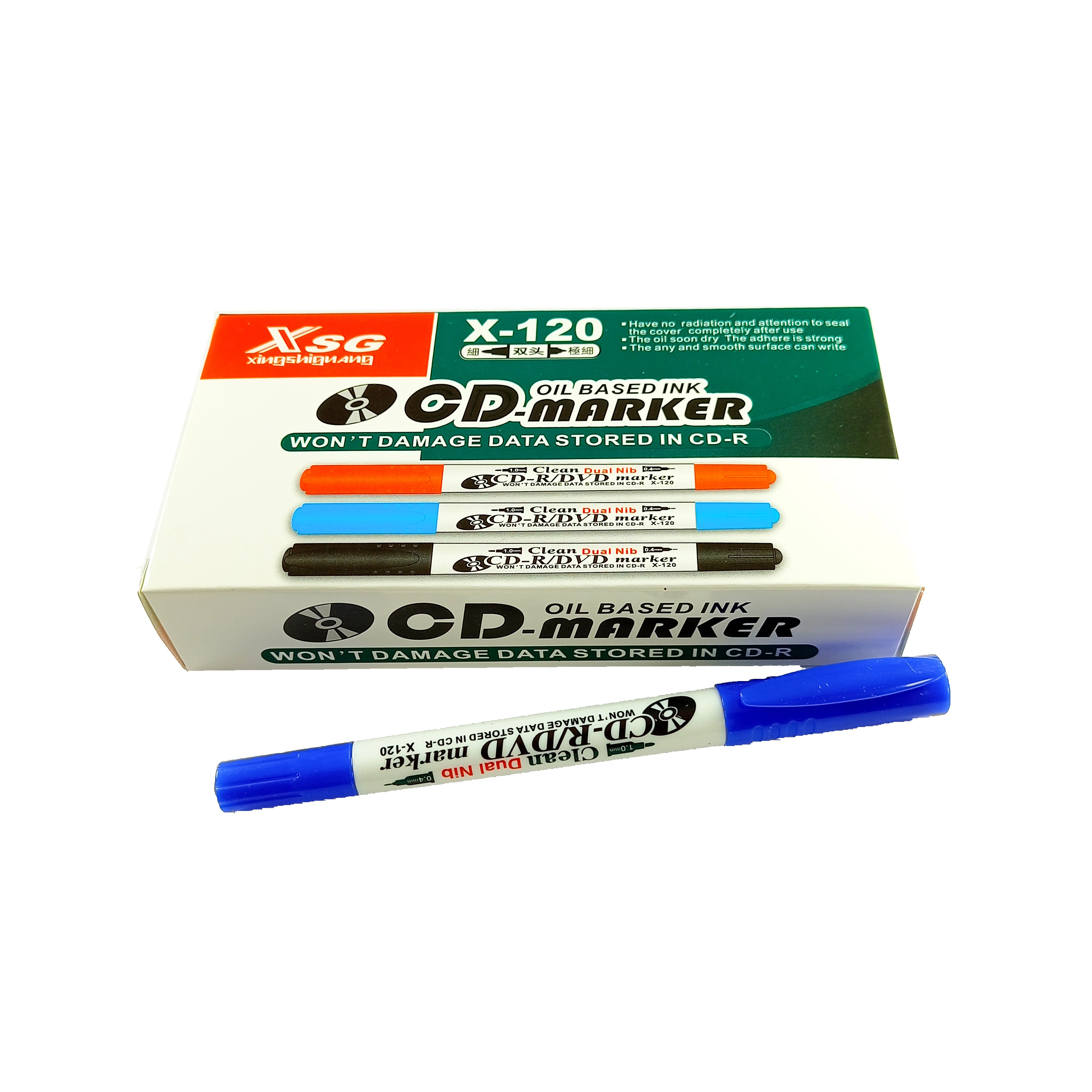 XSG CD Marker X-120 Ink Colour Black (Pack Of 12 pcs)