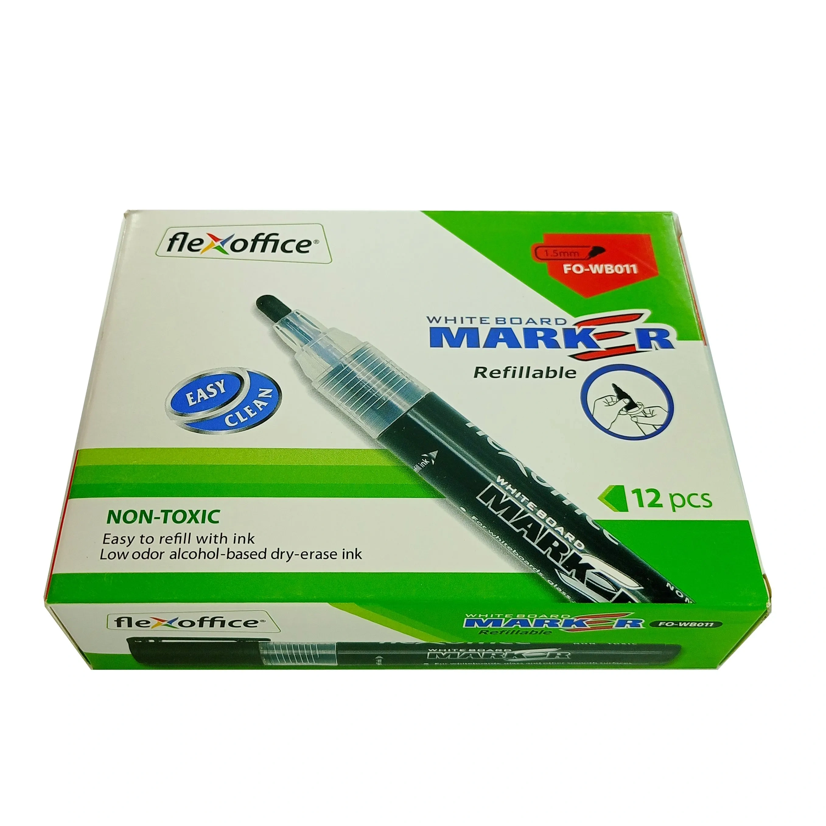 Flexoffice white Board Marker Red (Pack of 12 Pcs)