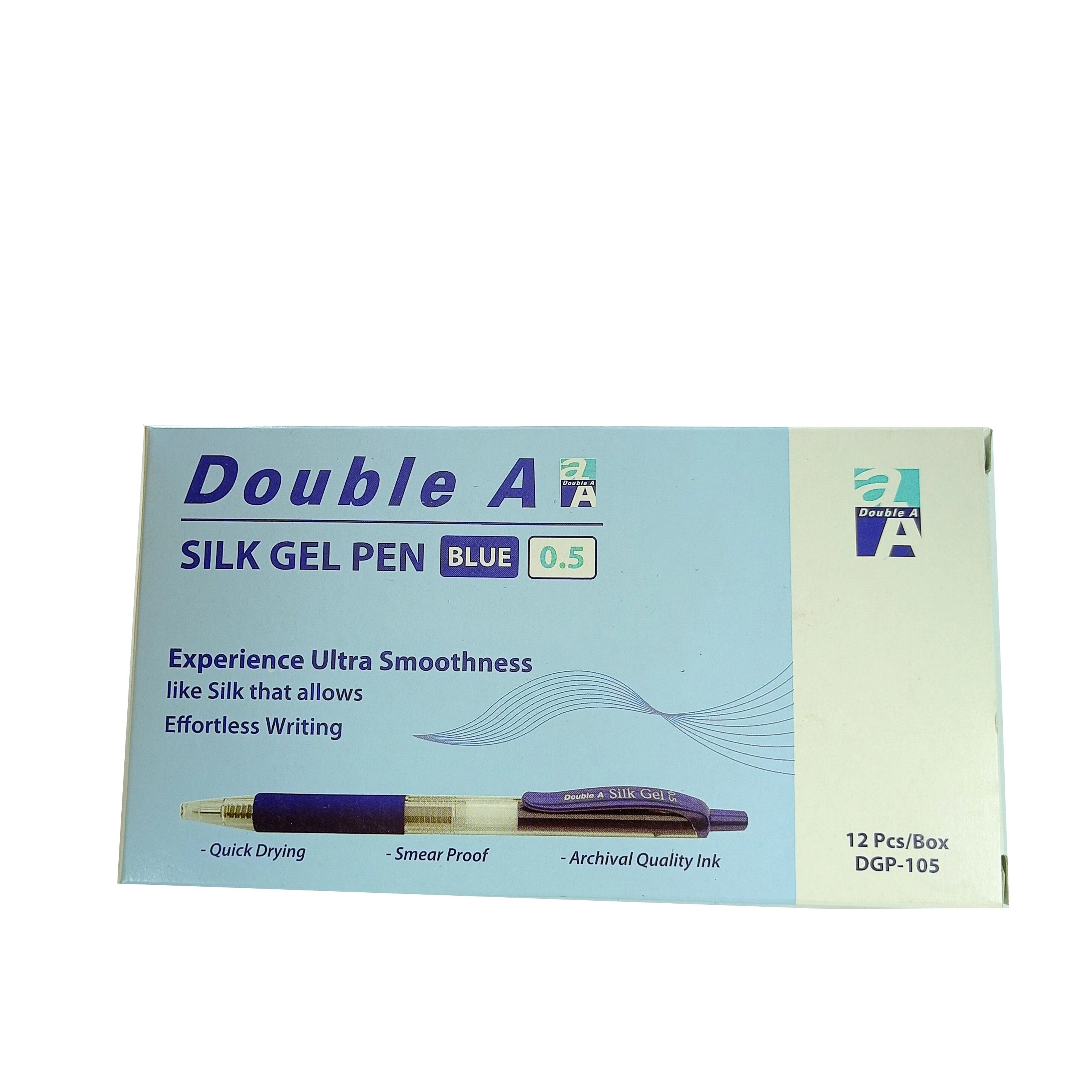 Double A Silk Gel Pen Blue ( Pack Of 12 pcs)