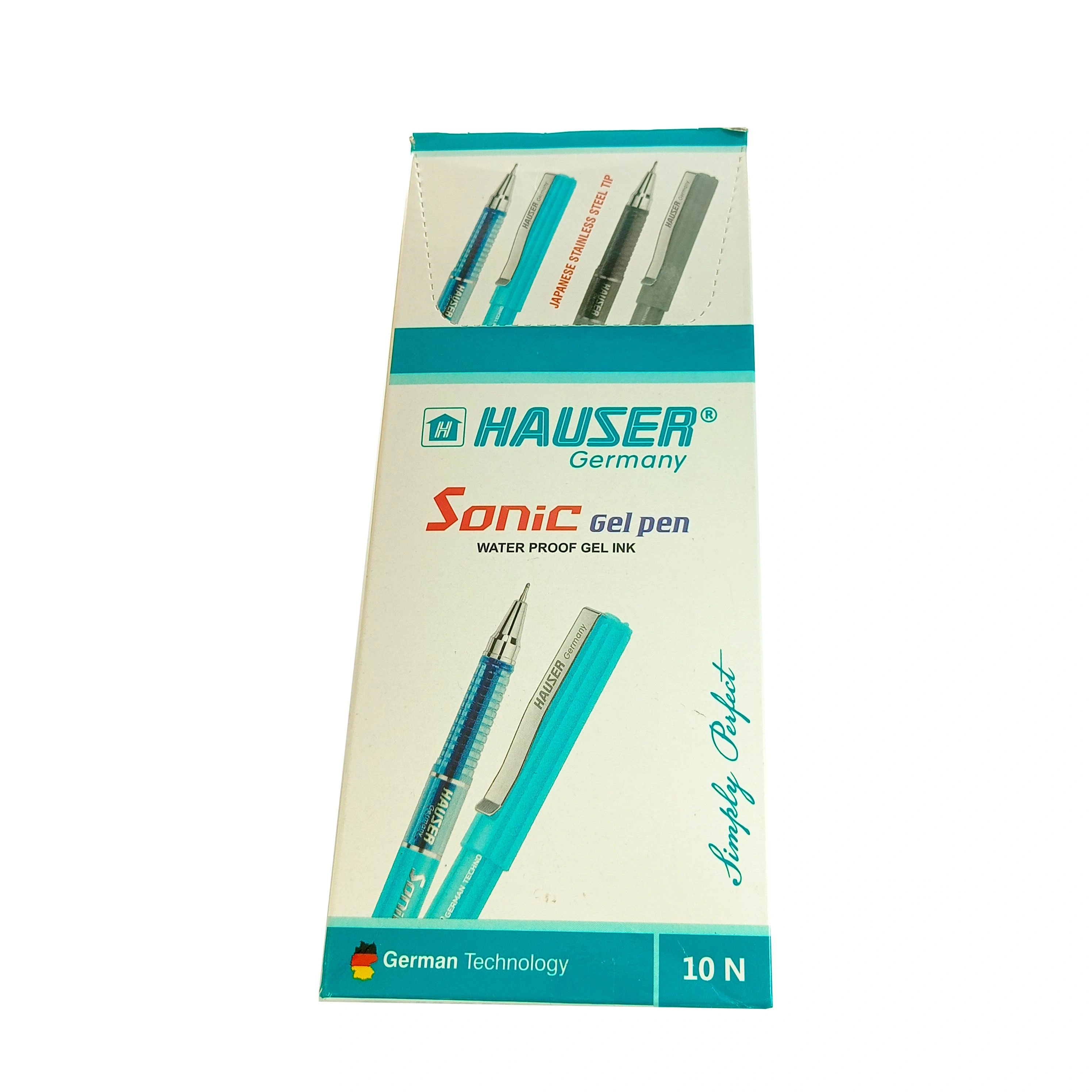 Hauser Sonic Gel Pen Black (Pack Of 12 Pcs)