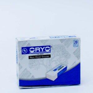 CRYC Non-Dust Erasers | Premium Soft Rubber | Display Box of 20 Pieces | Clean & Smooth Erasing