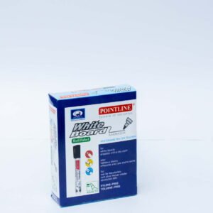 Pointline Refillable Whiteboard Marker | Round Tip | Xylene & Toluene Free | Dry Erase | Black | Pack of 12