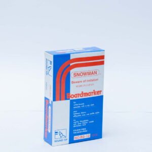 Snowman White Board Marker | Round Tip | Refillable | Xylene & Toluene Free | Pack of 12