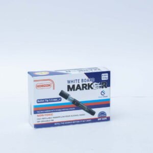 Horizon White Board Marker | Bullet Tip 1.5mm | Refillable | Easy Clean | Pack of 12