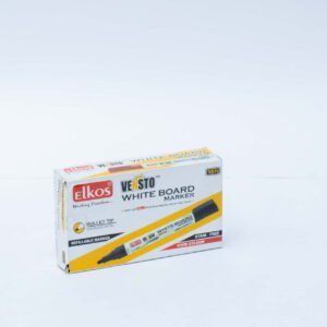 Elkos Vensto White Board Marker | Bullet Tip | Refillable | Stain-Free Ink | Pack of 10