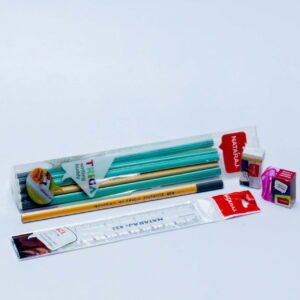 Nataraj Triga Writing Buddy Stationery Kit | Pencil Box Set | Includes 2B Pencil, Sharpener, Eraser & Scale | School Essentials Gift Pack