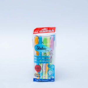 Omega Status Gel Pen – Smooth Blue Ink Gel Pen (Pack of 5)