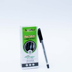 FlexOffice FlexStick Ball Pen – Smooth Blue Ink with Comfortable Grip (Pack of 12)