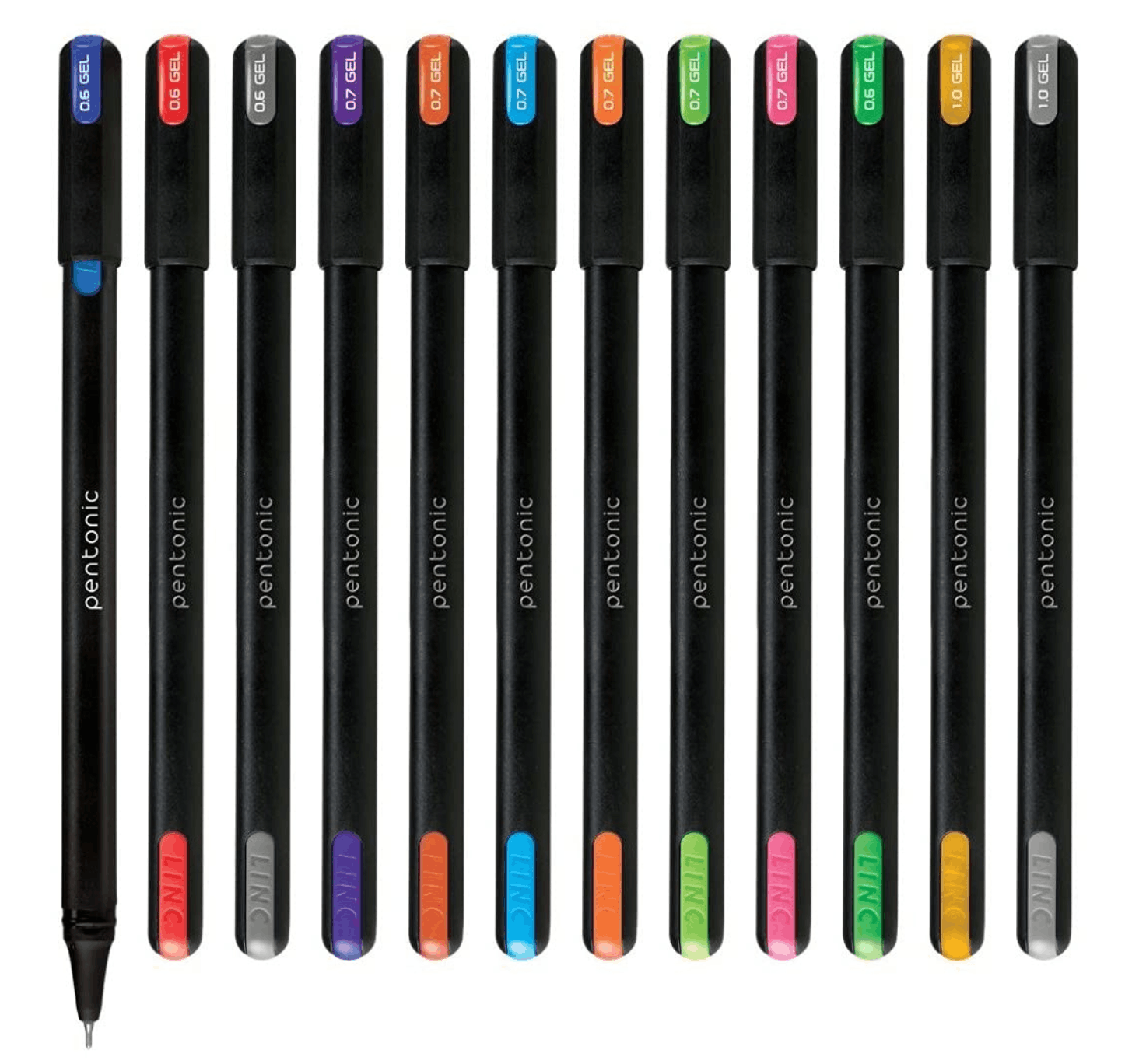 Pentonic Multicolor Gel Pen Set – 12 Premium Pens with Hard Case (0.6 mm) - Image 2