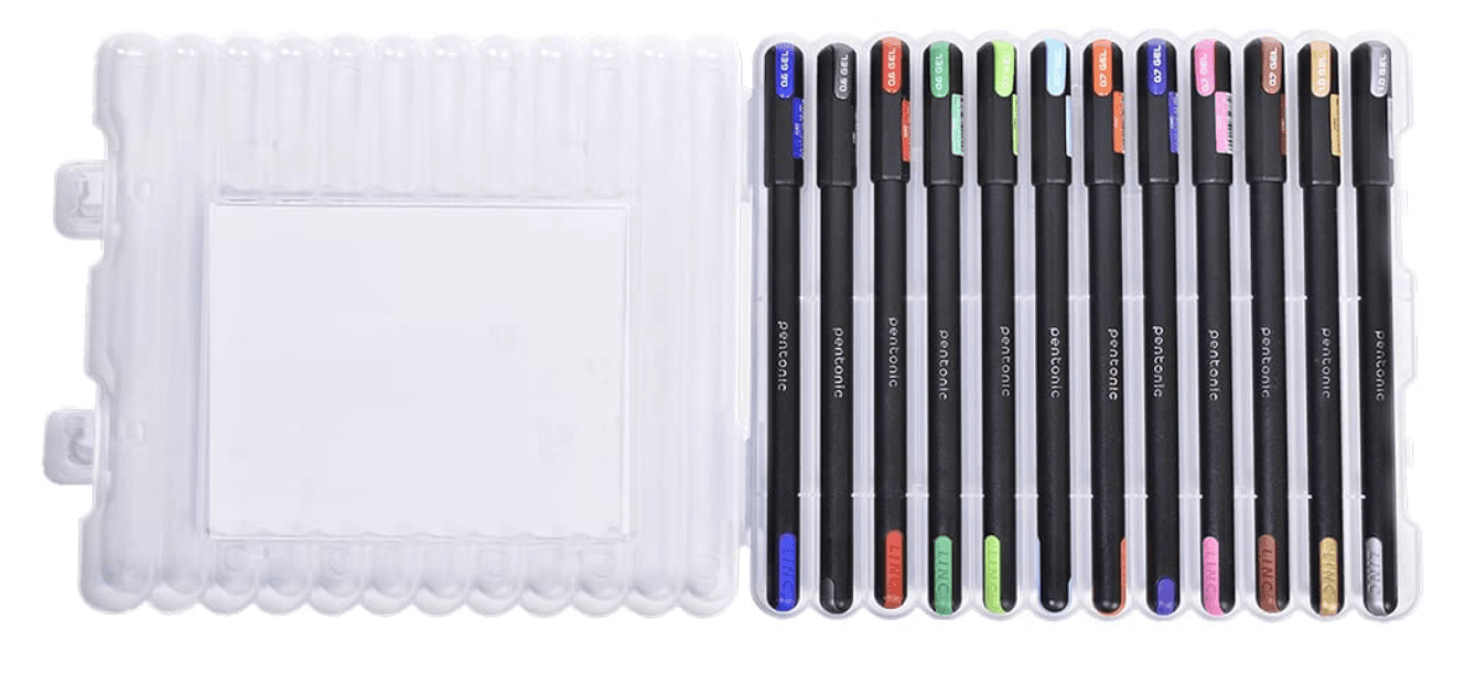 Pentonic Multicolor Gel Pen Set – 12 Premium Pens with Hard Case (0.6 mm) - Image 5